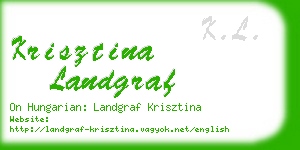 krisztina landgraf business card
